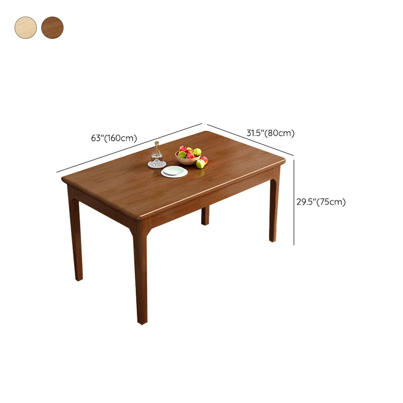 Tavolo da pranzo moderno legno Tavolo da pranzo rettangolare per cucina Clearhalo