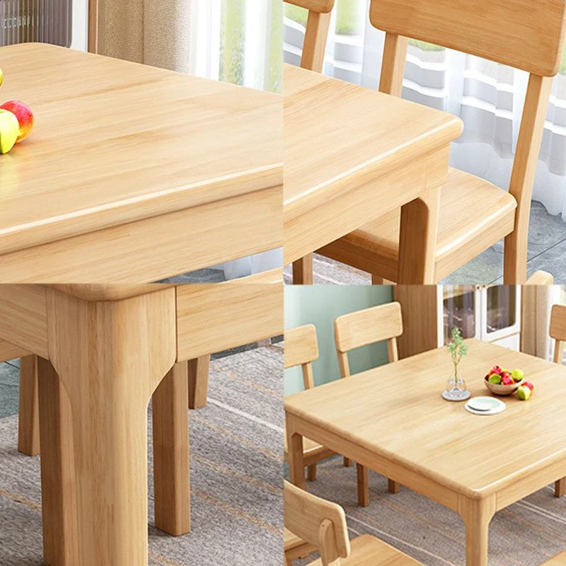 Tavolo da pranzo moderno legno Tavolo da pranzo rettangolare per cucina Clearhalo