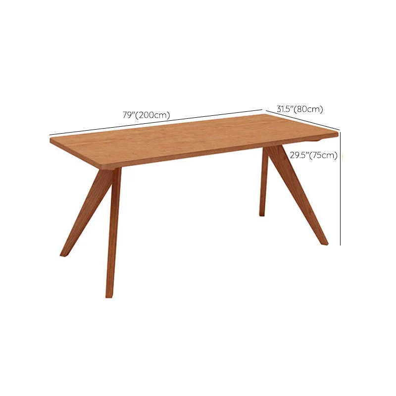Tavolo da pranzo moderno legno Tavolo da pranzo 4 gambe per uso domestico Clearhalo