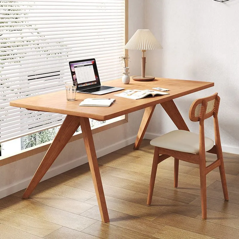 Tavolo da pranzo moderno legno Tavolo da pranzo 4 gambe per uso domestico Clearhalo