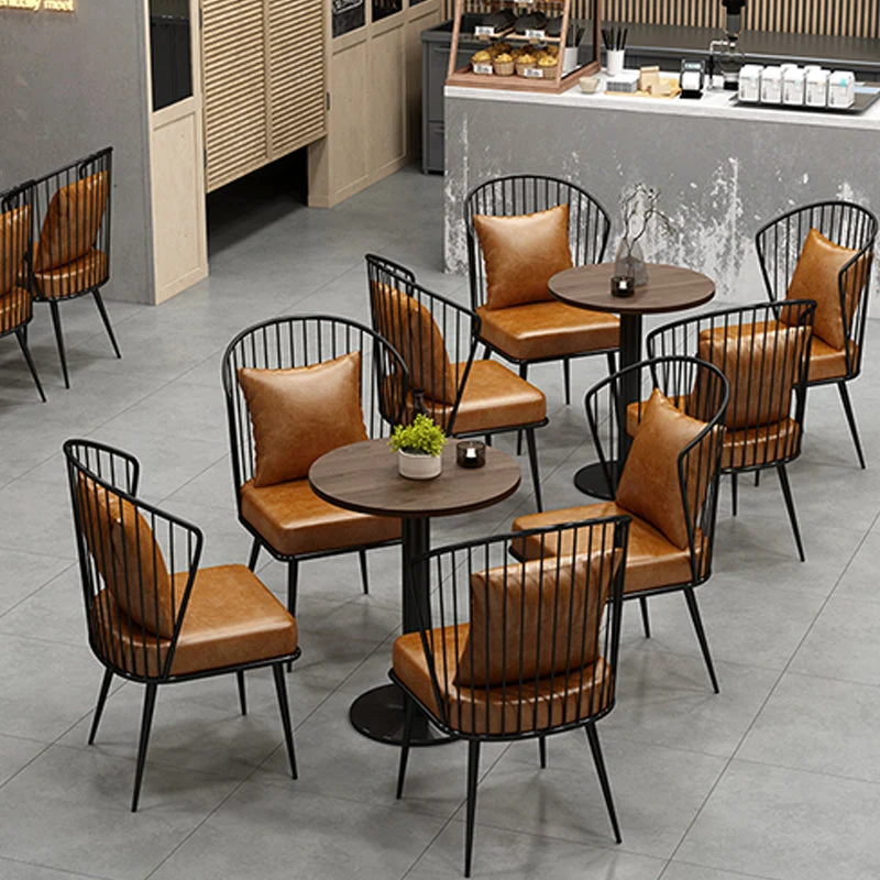 Tavolo da pranzo moderno legno Tavolo da pranzo metallo per uso domestico Clearhalo