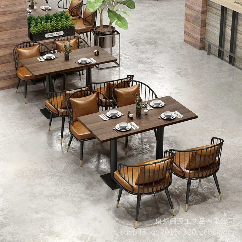 Tavolo da pranzo moderno legno Tavolo da pranzo metallo per uso domestico Clearhalo