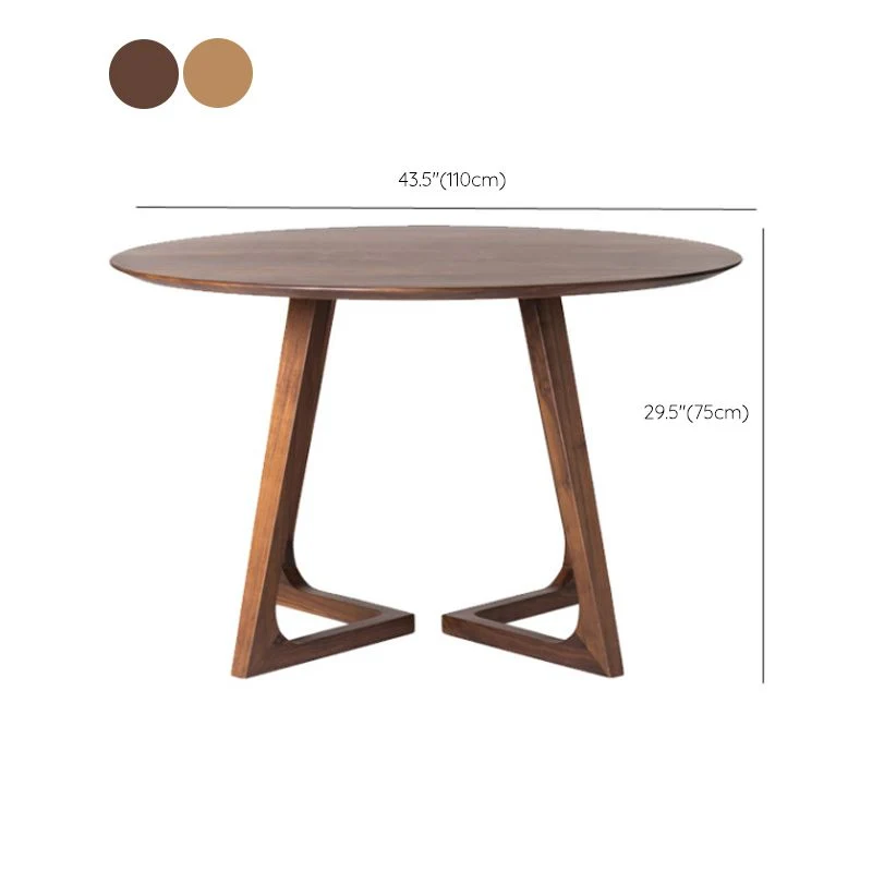 Tavolo da pranzo moderno legno Tavolo da pranzo con doppio piedistallo per sala da pranzo Clearhalo