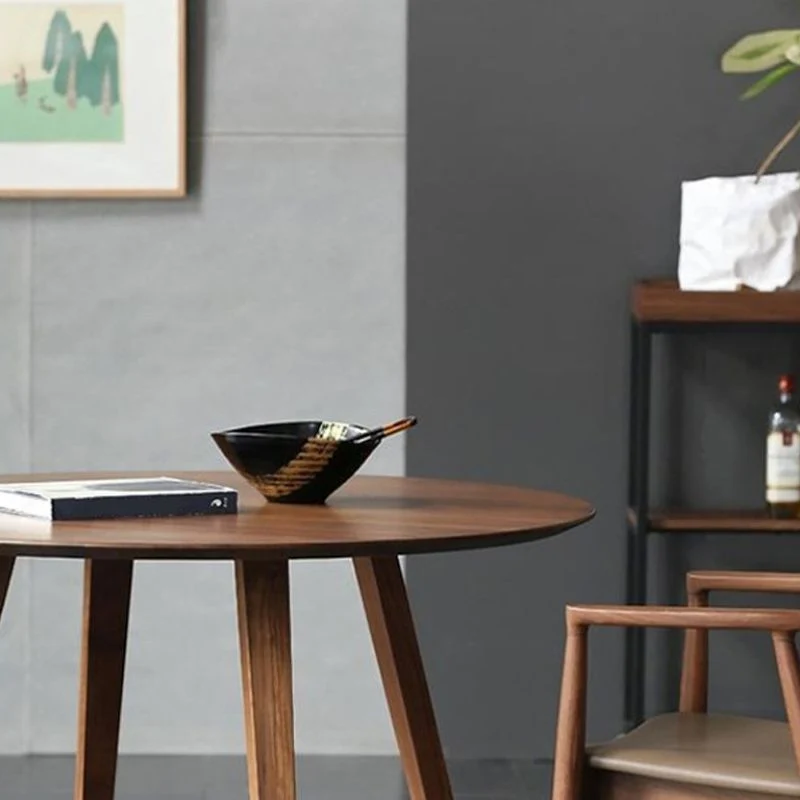 Tavolo da pranzo moderno legno Tavolo da pranzo con doppio piedistallo per sala da pranzo Clearhalo