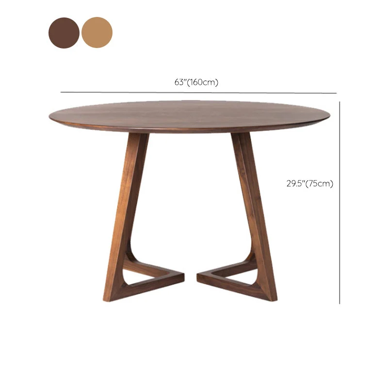 Tavolo da pranzo moderno legno Tavolo da pranzo con doppio piedistallo per sala da pranzo Clearhalo