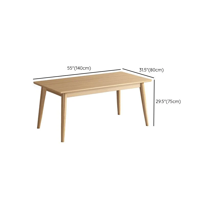 Tavolo da pranzo moderno legno Tavolo rettangolare con gambe legno per uso domestico Clearhalo