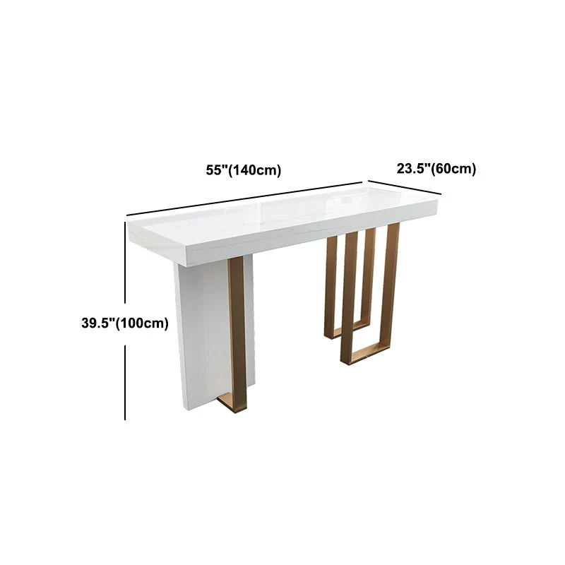 Tavolo da pranzo moderno marmo con accento bistrot Tavolo da bar per patio interno con doppio piedistallo Clearhalo