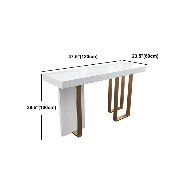 Tavolo da pranzo moderno marmo con accento bistrot Tavolo da bar per patio interno con doppio piedistallo Clearhalo