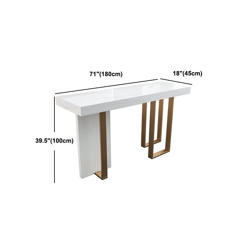 Tavolo da pranzo moderno marmo con accento bistrot Tavolo da bar per patio interno con doppio piedistallo Clearhalo