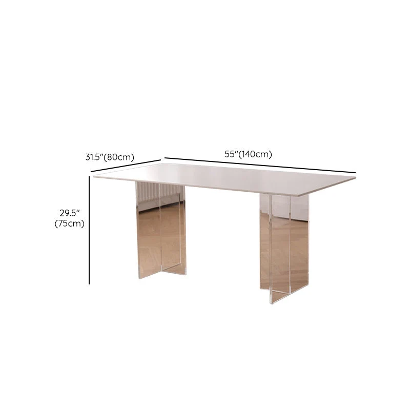 Tavolo da pranzo moderno medievale pietra Tavolo con doppio piedistallo per cucina Clearhalo