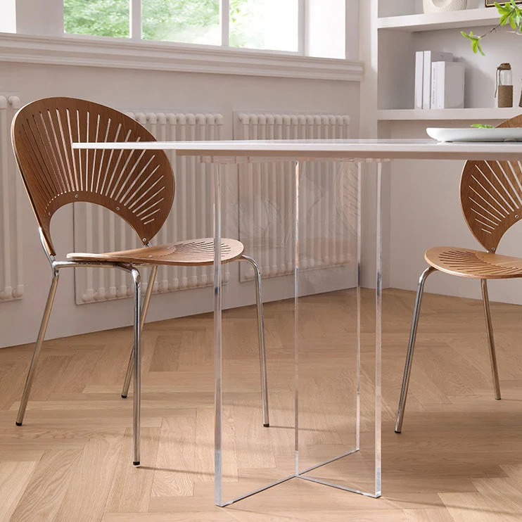 Tavolo da pranzo moderno medievale pietra Tavolo con doppio piedistallo per cucina Clearhalo