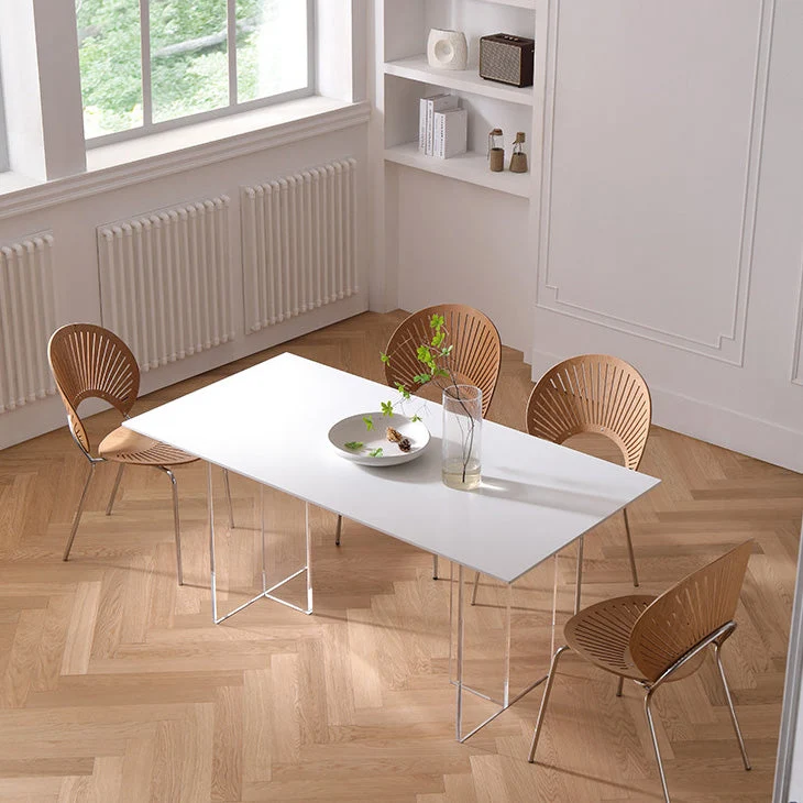 Tavolo da pranzo moderno medievale pietra Tavolo con doppio piedistallo per cucina Clearhalo