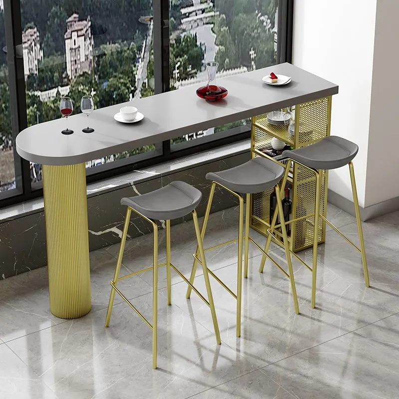 Tavolo da pranzo moderno metallo forma libera Tavolo con piano legno di pino Clearhalo