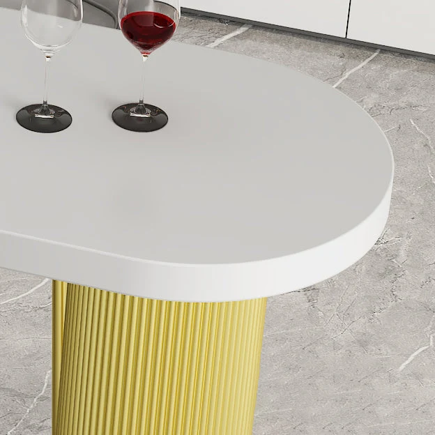 Tavolo da pranzo moderno metallo forma libera Tavolo con piano legno di pino Clearhalo