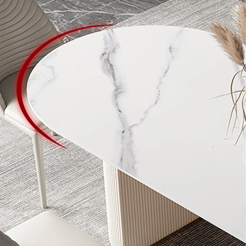 Tavolo da pranzo moderno ovale con doppio piedistallo e base acciaio Clearhalo