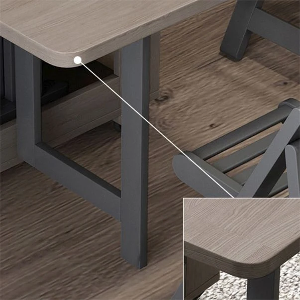 Tavolo da pranzo moderno pieghevole rettangolare con 2 cassetti Clearhalo