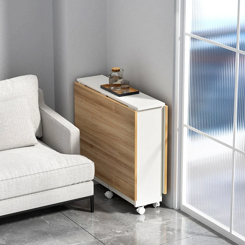 Tavolo da pranzo moderno pieghevole rettangolare legno con contenitore Clearhalo