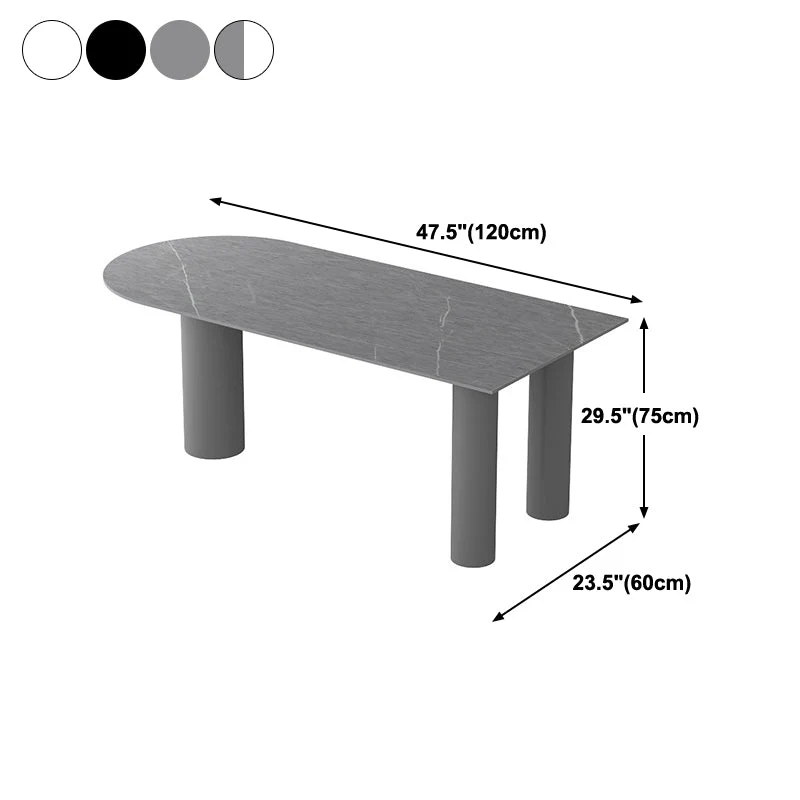 Tavolo da pranzo moderno pietra forma libera bianca con base treppiede finitura opaca Clearhalo