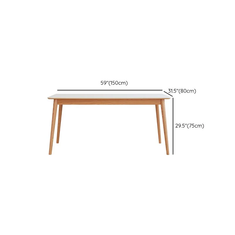 Tavolo da pranzo moderno pietra forma rettangolare da 1/5 pezzi con sedia senza braccioli Clearhalo
