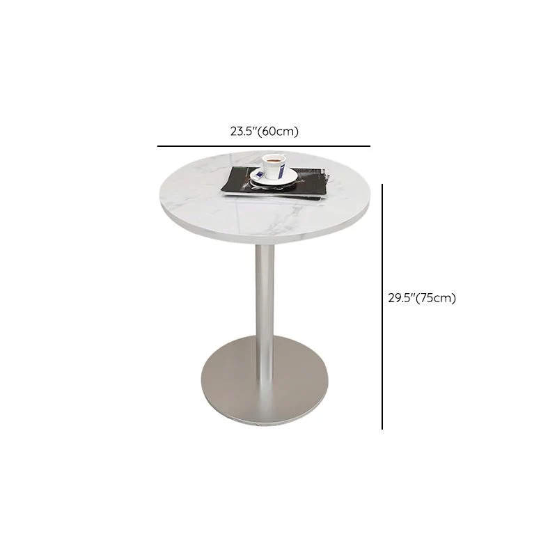 Tavolo da pranzo moderno pietra geometrica con base metallo per sala da pranzo Clearhalo
