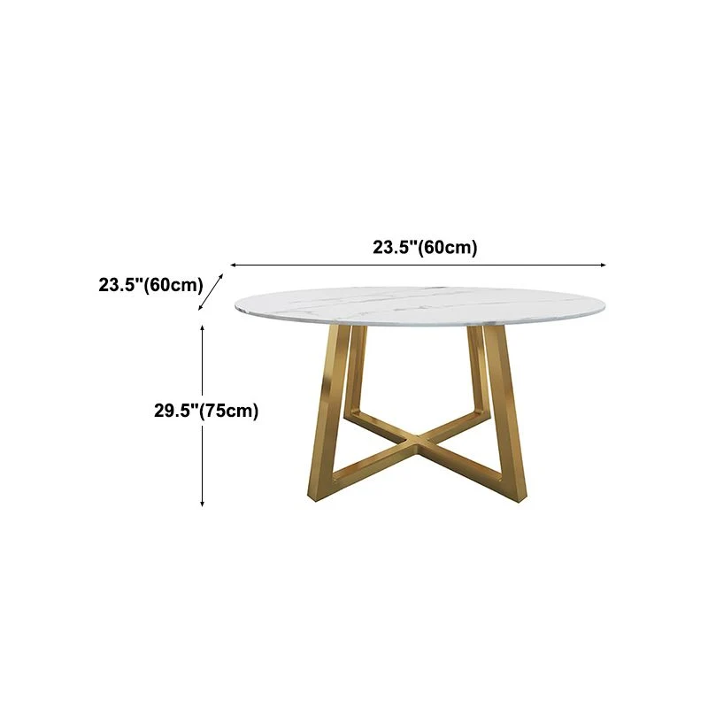 Tavolo da pranzo moderno pietra sinterizzata Tavolo da pranzo rotondo per sala da pranzo Clearhalo