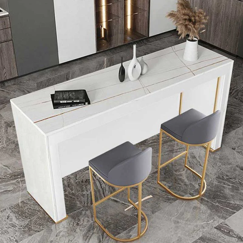 Tavolo da pranzo moderno pietra sinterizzata Tavolo da bar rettangolare per la casa Clearhalo