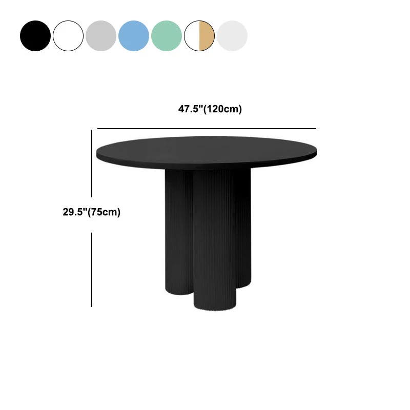 Tavolo da pranzo moderno pietra Tavolo rotondo legno artificiale con base treppiede Clearhalo