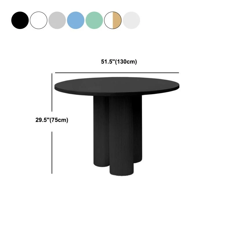 Tavolo da pranzo moderno pietra Tavolo rotondo legno artificiale con base treppiede Clearhalo