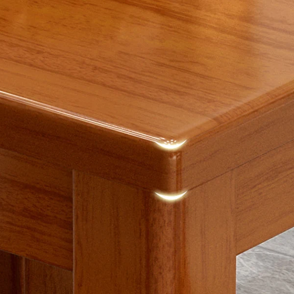 Tavolo da pranzo moderno quadrato con piano legno massello marrone per 2 persone Clearhalo