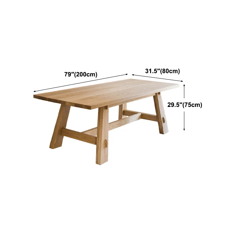 Tavolo da pranzo moderno rettangolare legno massello della collezione da pranzo da cucina Clearhalo