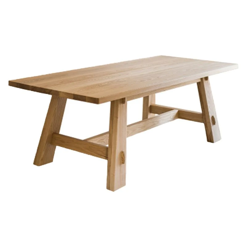 Tavolo da pranzo moderno rettangolare legno massello della collezione da pranzo da cucina Clearhalo