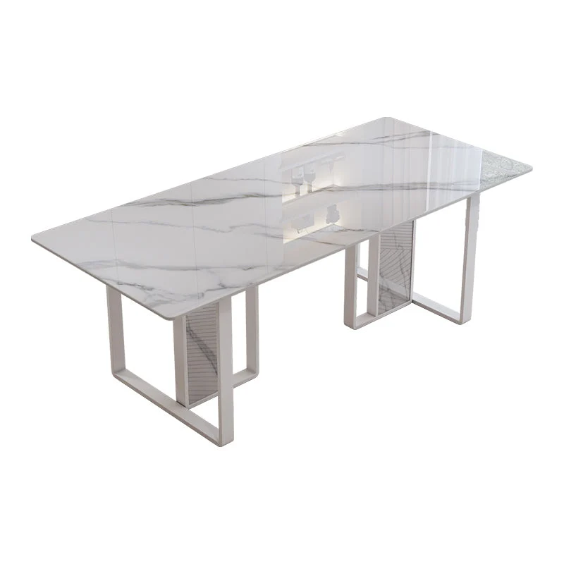 Tavolo da pranzo moderno rettangolare pietra Set da pranzo da 1/5 pezzi per bar Clearhalo