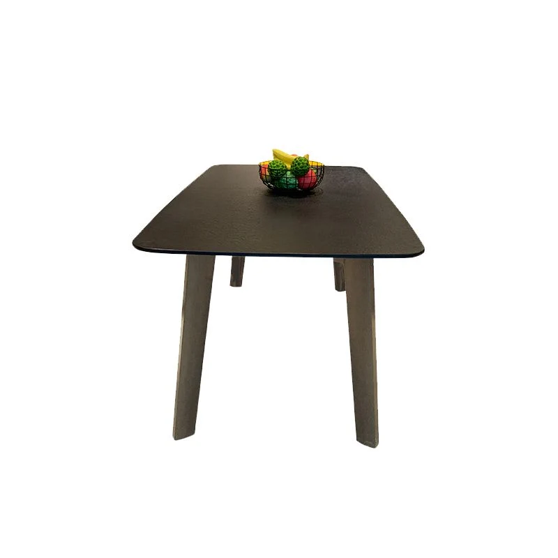 Tavolo da pranzo moderno rettangolare pietra Tavolo legno massello per sala da pranzo Clearhalo