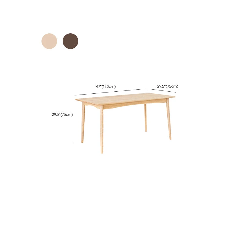 Tavolo da pranzo moderno rettangolare Tavolo legno con gambe legno per la casa Clearhalo