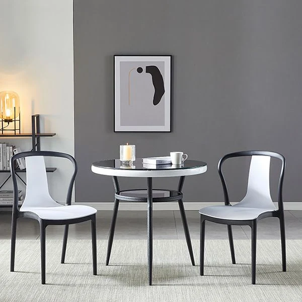 Tavolo da pranzo moderno riponibile da tavolo rotondo vetro per sala da pranzo Clearhalo