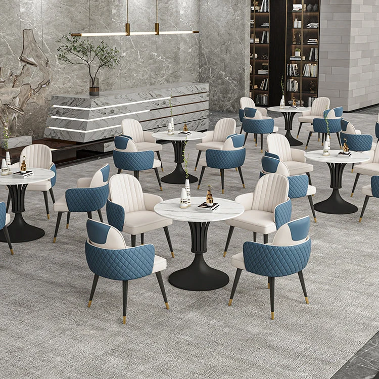 Tavolo da pranzo moderno rotondo pietra sinterizzata per sala da pranzo Clearhalo