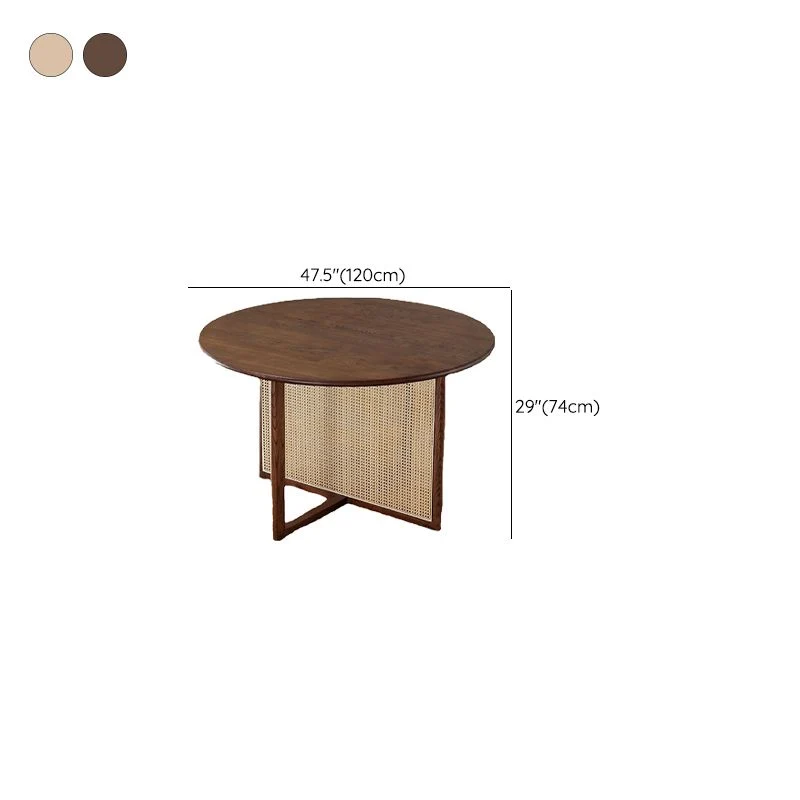Tavolo da pranzo moderno rotondo Tavolo da pranzo legno massello per cucina Clearhalo