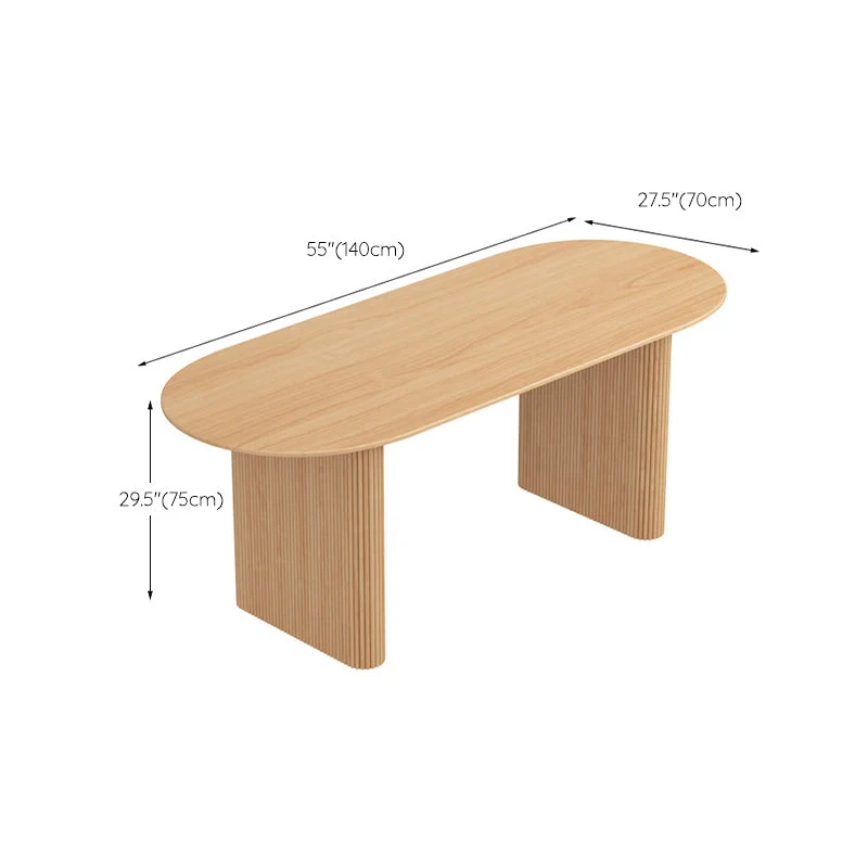 Tavolo da pranzo moderno Tavolo ovale legno con gambe legno per uso domestico Clearhalo