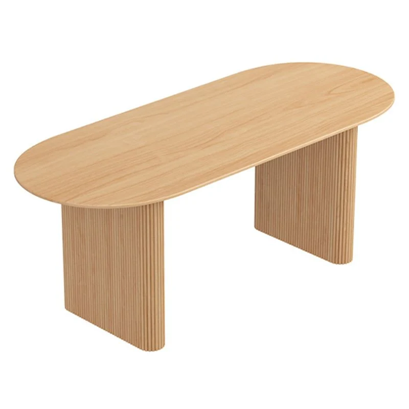Tavolo da pranzo moderno Tavolo ovale legno con gambe legno per uso domestico Clearhalo