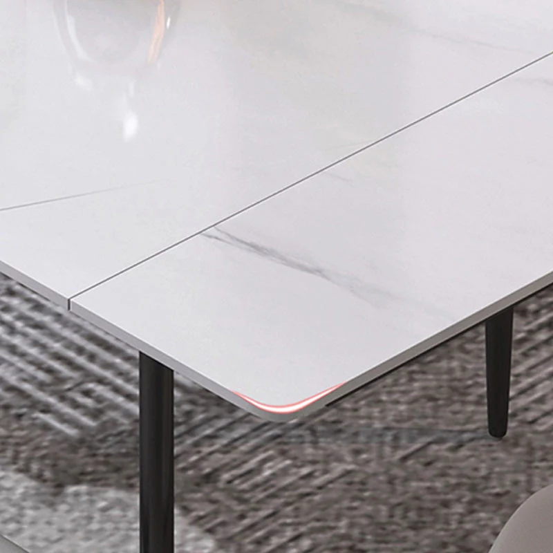 Tavolo da pranzo moderno Tavolo da pranzo rettangolare allungabile per sala da pranzo Clearhalo