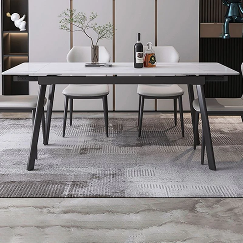 Tavolo da pranzo moderno Tavolo da pranzo rettangolare allungabile per sala da pranzo Clearhalo