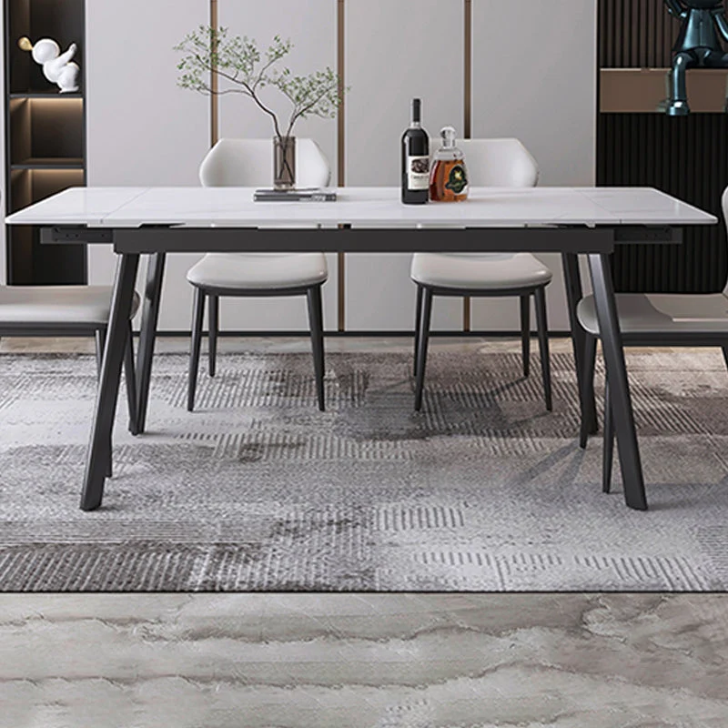 Tavolo da pranzo moderno Tavolo da pranzo rettangolare allungabile per sala da pranzo Clearhalo