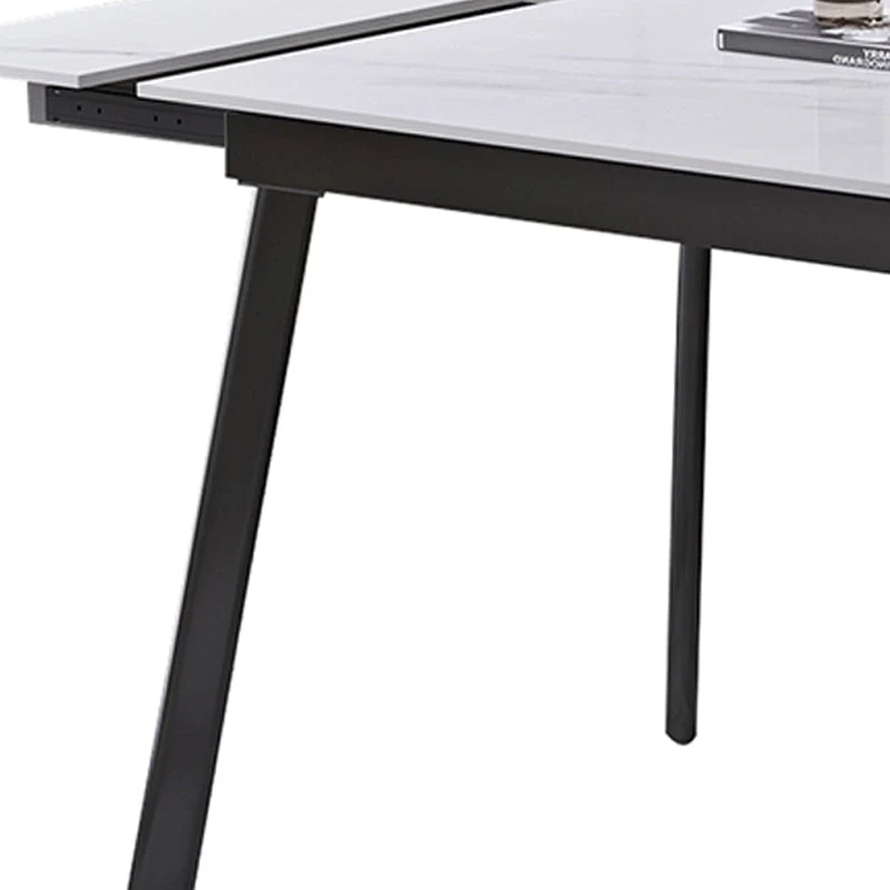 Tavolo da pranzo moderno Tavolo da pranzo rettangolare allungabile per sala da pranzo Clearhalo
