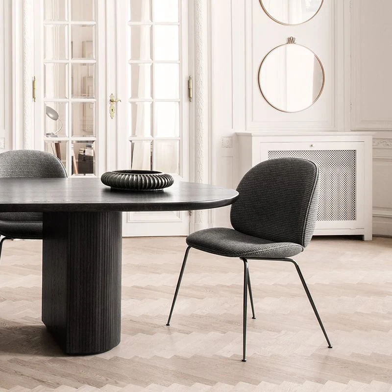 Tavolo da pranzo nero Tavolo da pranzo stile moderno per la cena cucina domestica Clearhalo
