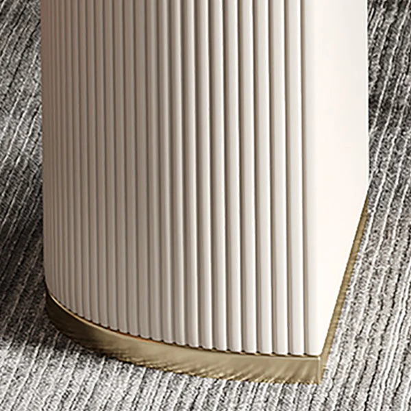 Tavolo da pranzo ovale Glam Tavolo pietra sinterizzata con gambe metallo per la casa Clearhalo