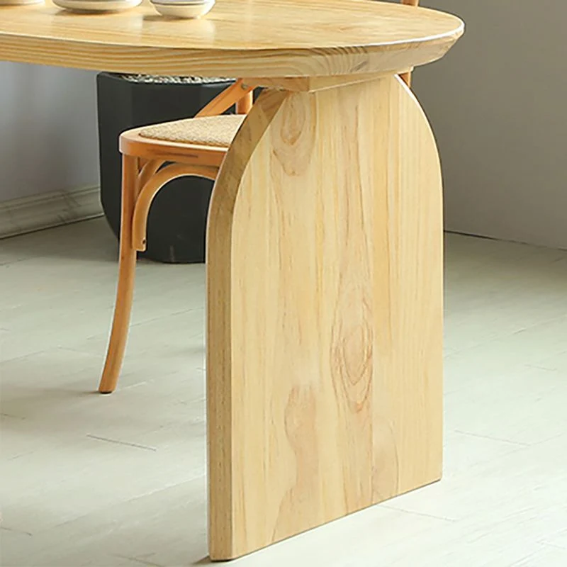 Tavolo da pranzo ovale legno massello Tavolo stile moderno per la cucina di casa Clearhalo