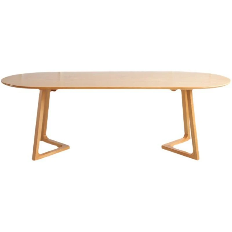 Tavolo da pranzo ovale moderno Tavolo da pranzo legno massello per uso domestico Clearhalo