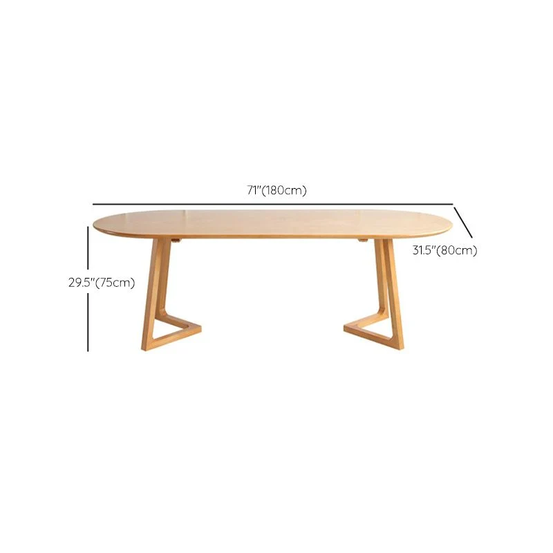 Tavolo da pranzo ovale Simplicity Tavolo legno massello per sala da pranzo Clearhalo