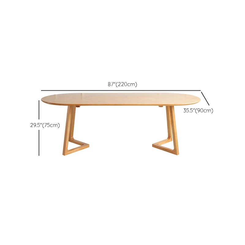 Tavolo da pranzo ovale Simplicity Tavolo legno massello per sala da pranzo Clearhalo