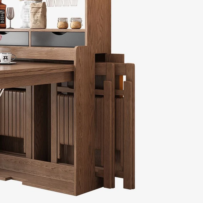 Tavolo da pranzo pieghevole con struttura legno massello Tavolo da pranzo rettangolare pieghevole con contenitore Clearhalo